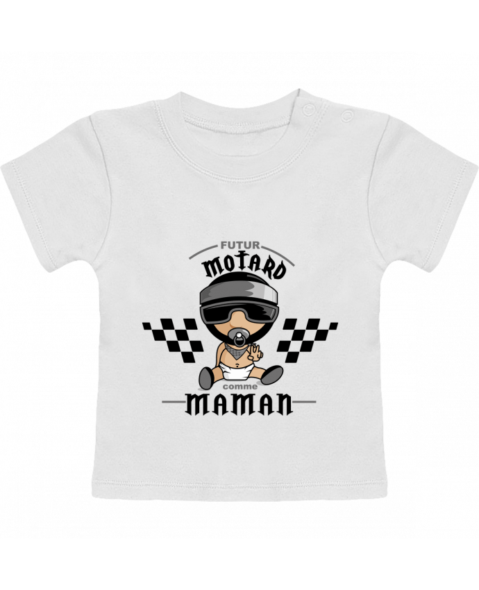 Camiseta Bebé Manga Corta Futur Motard comme maman manches courtes du designer GraphiCK-Kids