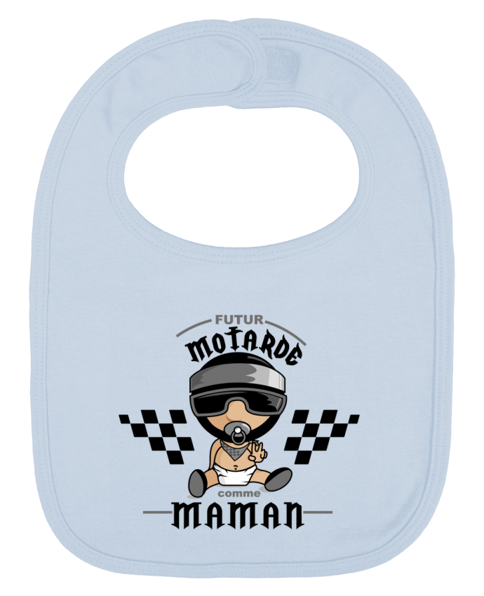 Babero Liso y Contrastado Futur motarde comma maman por GraphiCK-Kids