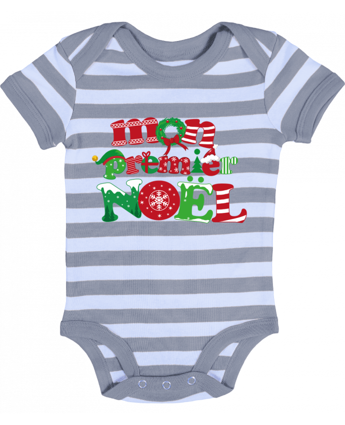 Body Bébé Rayé Mon  premier Noël - GraphiCK-Kids