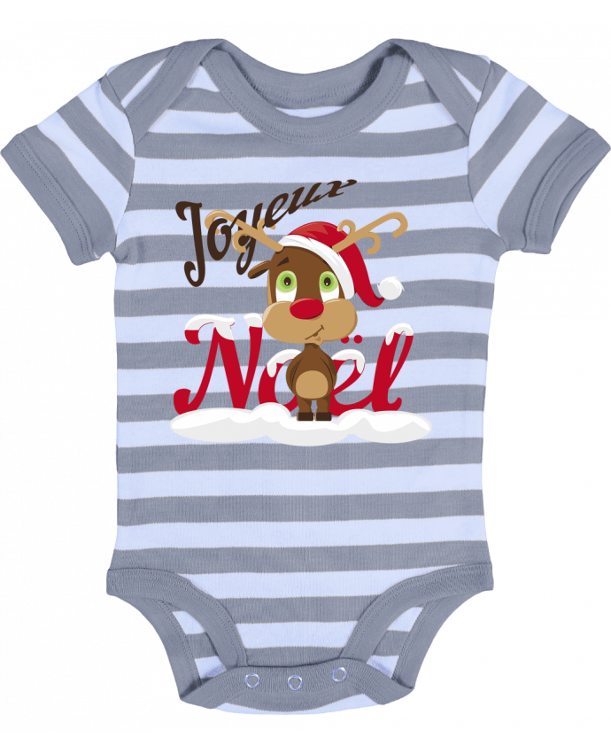 Baby Body striped Renne Joyeux Noël Enfant - GraphiCK-Kids