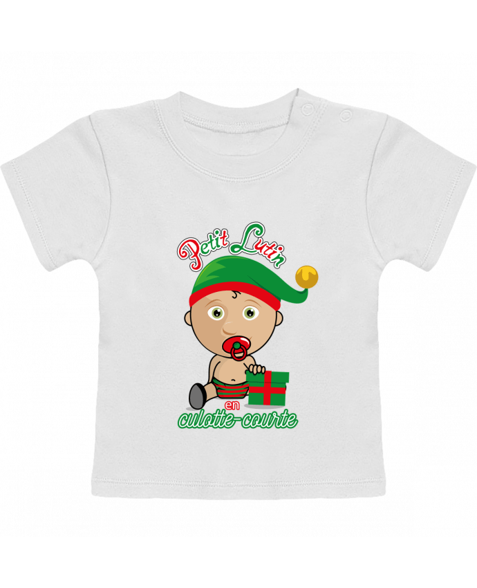 T-Shirt Baby Short Sleeve Petit Lutin de Noël manches courtes du designer GraphiCK-Kids