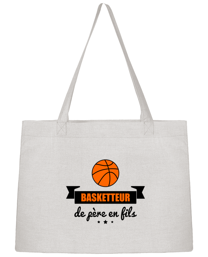 Shopping tote bag Stanley Stella Basketteur de père en fils, cadeau basket by Benichan