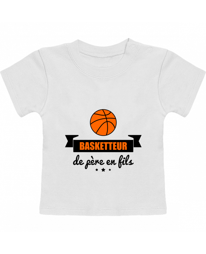 T-Shirt Baby Short Sleeve Basketteur de père en fils, cadeau basket manches courtes du designer Benichan