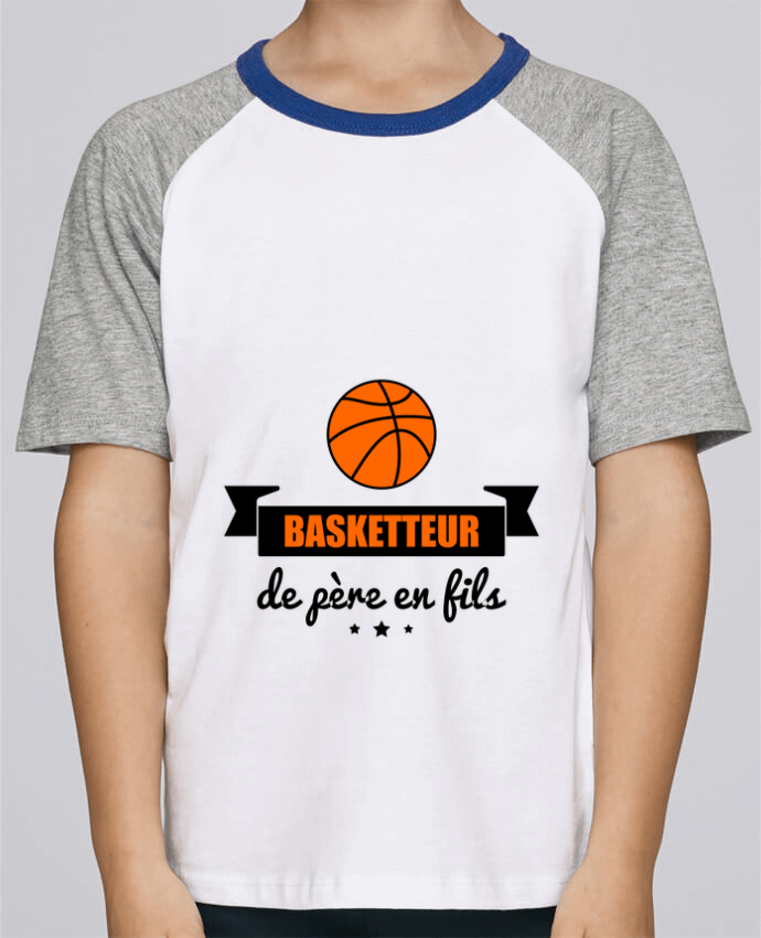 T-shirt enfant Baseball Basketteur de père en fils, cadeau basket par Benichan