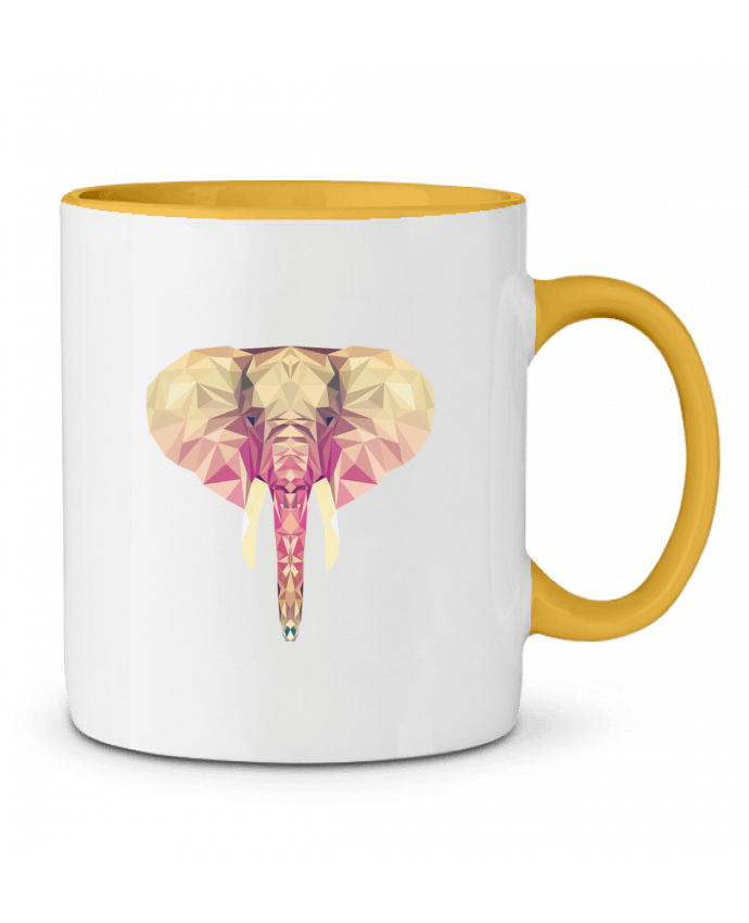 Mug bicolore Elefante poligonal color indigo