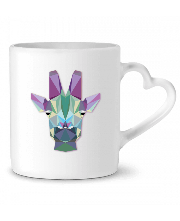 Mug Heart Jirafa Poligonal by color indigo