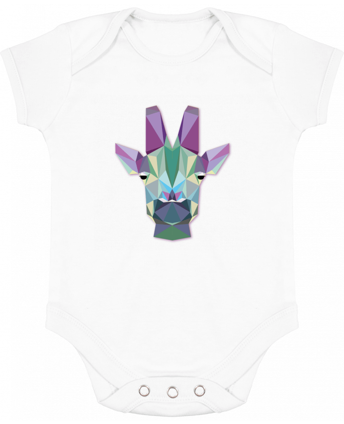 Baby Body Contrast Jirafa Poligonal by color indigo