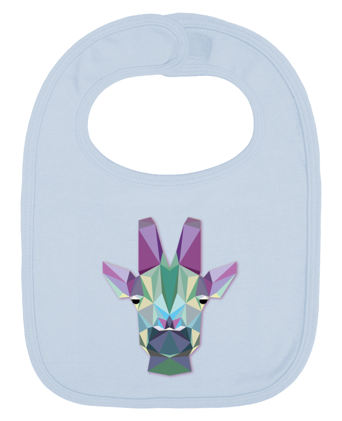 Bavoir bébé uni Jirafa Poligonal par color indigo