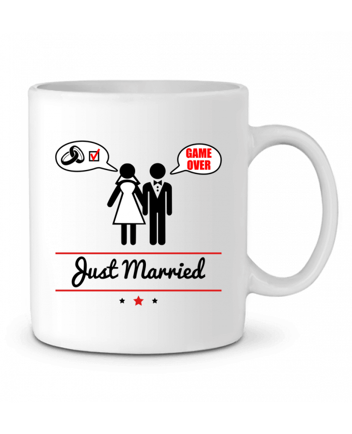 Ceramic Mug Just married, juste mariés by Benichan