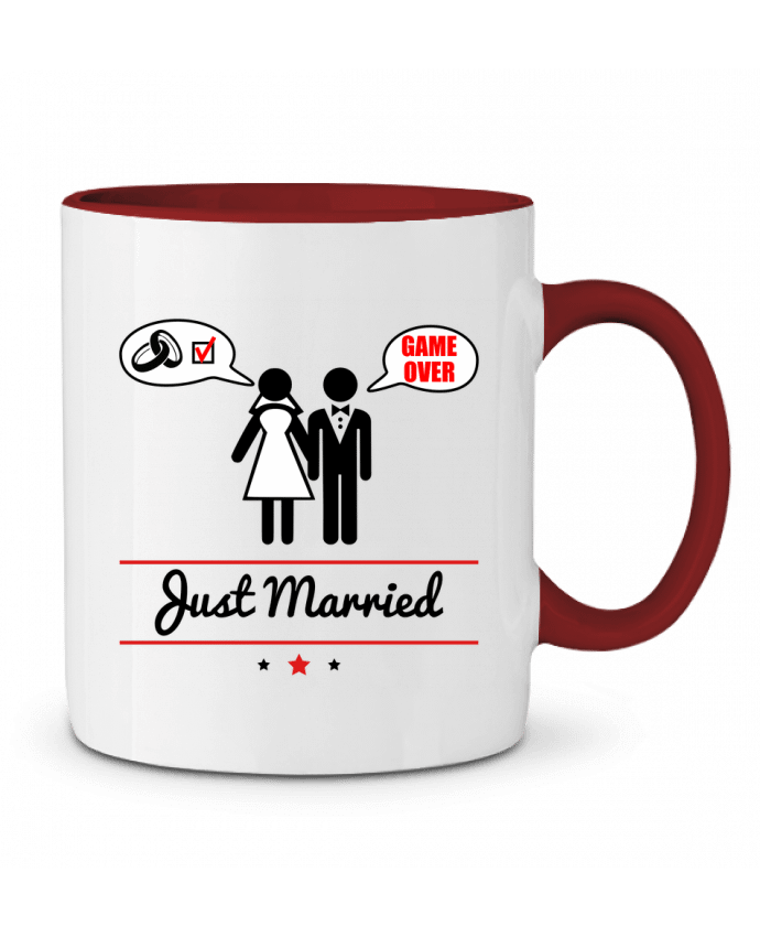 Mug bicolore Just married, juste mariés Benichan