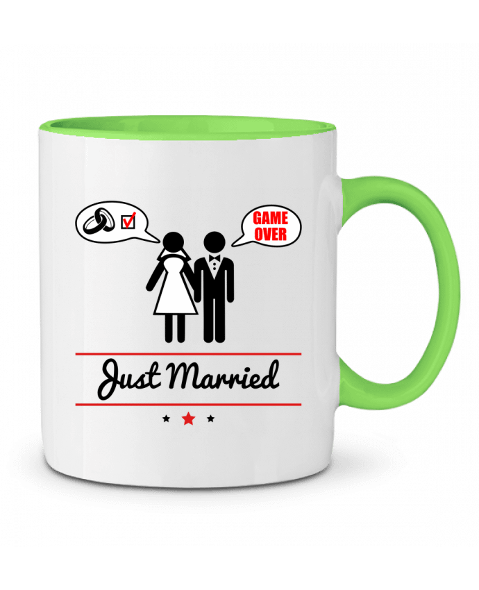 Mug bicolore Just married, juste mariés Benichan