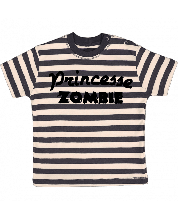Tee-shirt bébé à rayures Princesse Zombie par L'Homme Sandwich