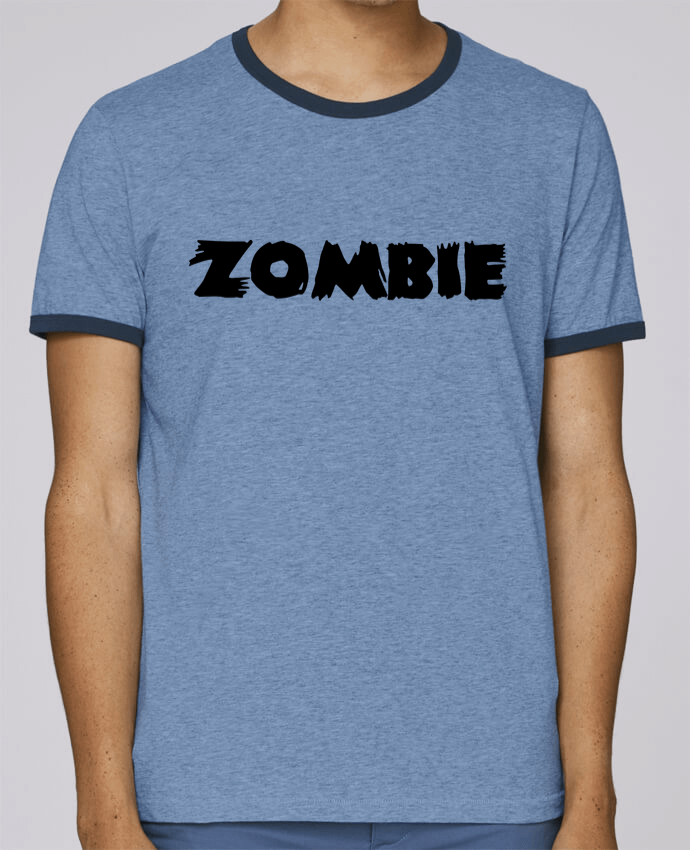 Stanley Contrasting Ringer T-Shirt Holds Zombie pour femme by L'Homme Sandwich