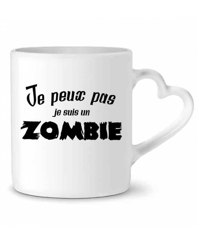 Mug Heart Je peux pas je suis un Zombie by L'Homme Sandwich