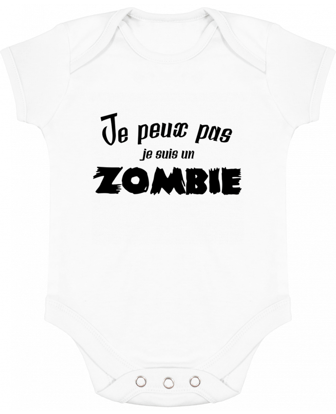 Baby Body Contrast Je peux pas je suis un Zombie by L'Homme Sandwich