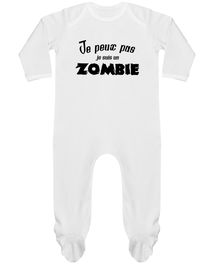 Body Pyjama Bébé Je peux pas je suis un Zombie par L'Homme Sandwich