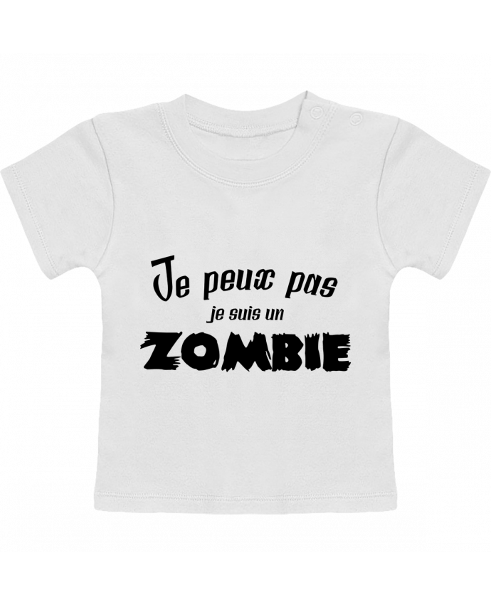 Camiseta Bebé Manga Corta Je peux pas je suis un Zombie manches courtes du designer L'Homme Sandwich