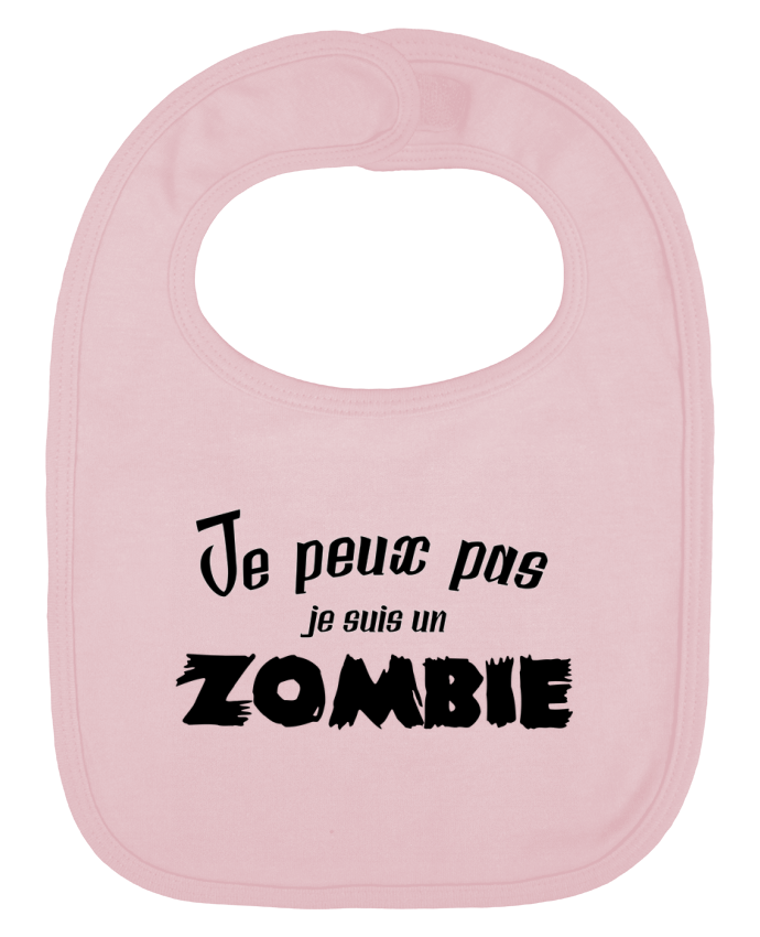 Baby Bib plain and contrast Je peux pas je suis un Zombie by L'Homme Sandwich