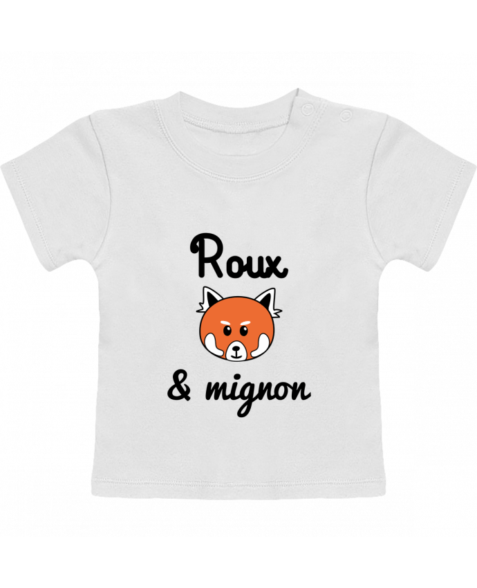 T-Shirt Baby Short Sleeve Roux & Mignon, Panda roux manches courtes du designer Benichan