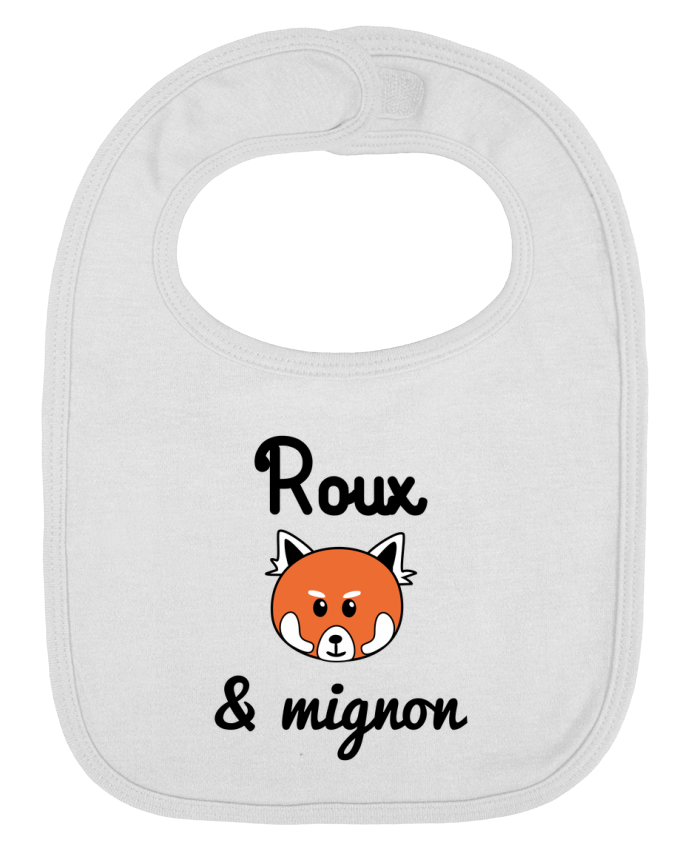 Baby Bib plain and contrast Roux & Mignon, Panda roux by Benichan