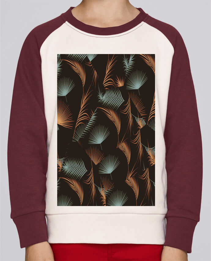 Sweatshirt Kids Round Neck Stanley Mini Contrast Golden Palms by L'Homme Sandwich