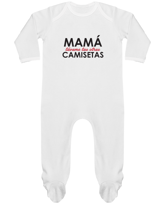 Baby Sleeper long sleeves Contrast Mamá lávame las otras camisetas by tunetoo