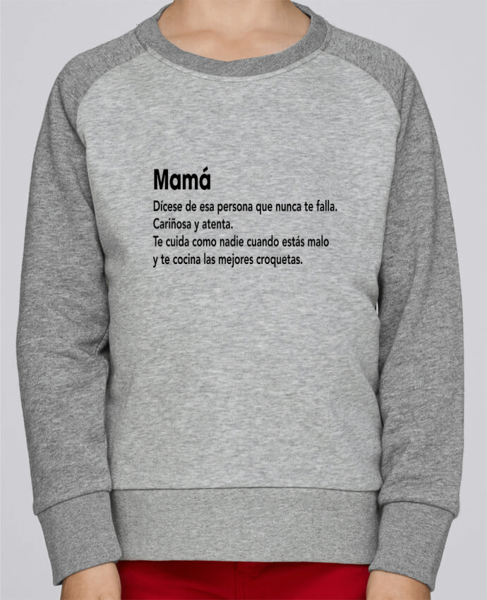 Sweatshirt Kids Round Neck Stanley Mini Contrast Mamá definición by tunetoo