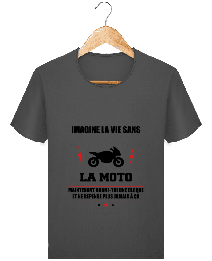 Camiseta Hombre Stanley Imagine Vintage Imagine la vie sans la moto por Benichan