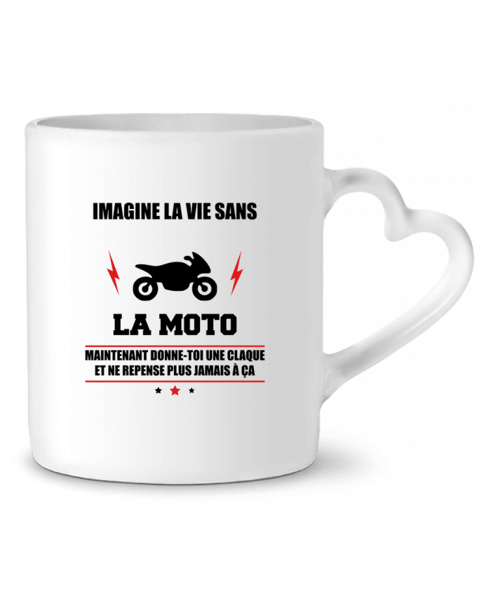 Mug coeur Imagine la vie sans la moto par Benichan