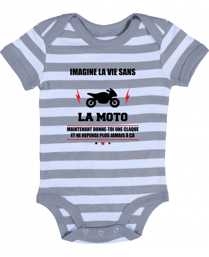 Baby Body striped Imagine la vie sans la moto - Benichan