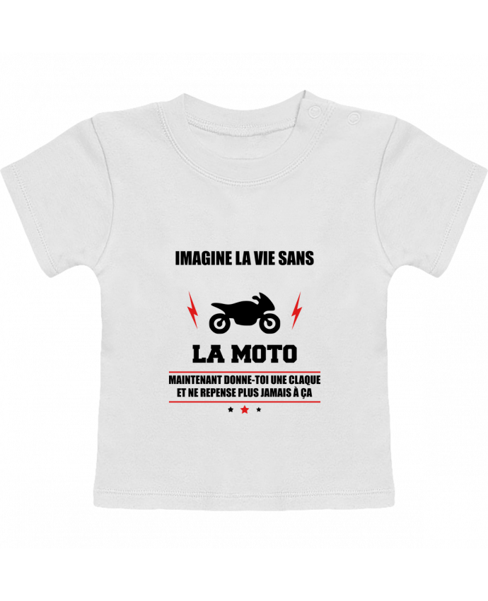 T-shirt bébé Imagine la vie sans la moto manches courtes du designer Benichan