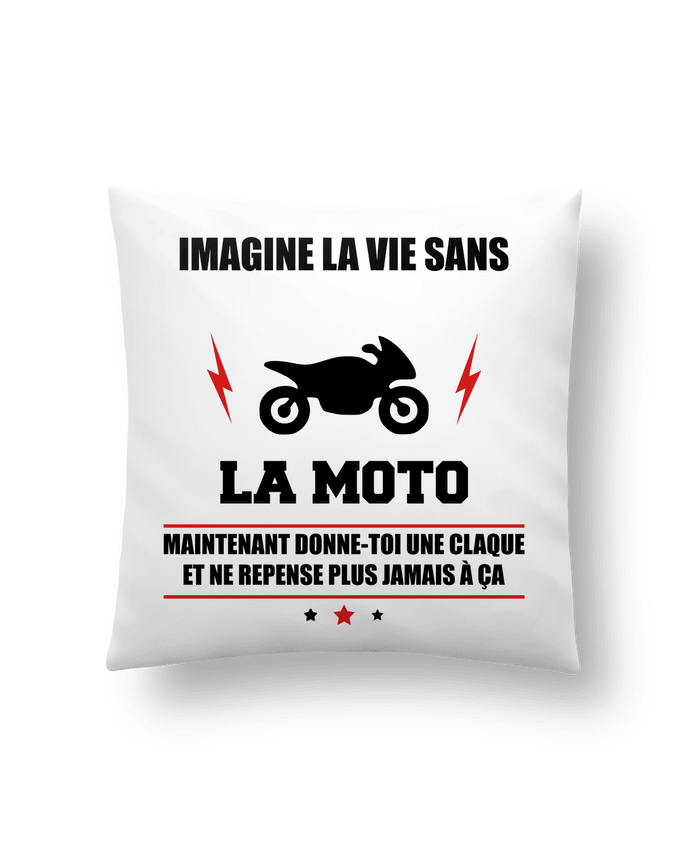 Cojín Sintético Suave 45 x 45 cm Imagine la vie sans la moto por Benichan