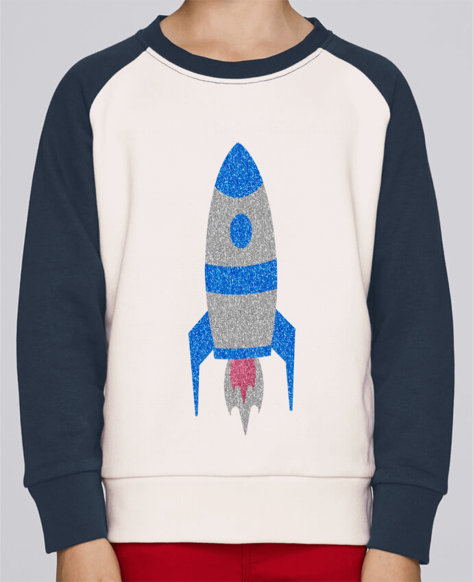 Sweatshirt Kids Round Neck Stanley Mini Contrast Fusée by Les Caprices de Filles