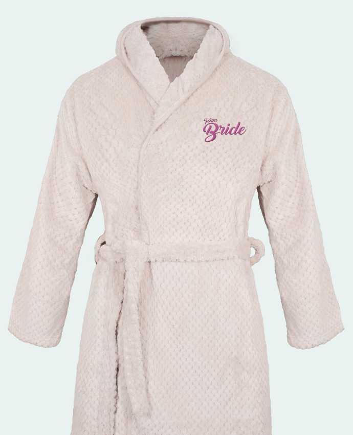 Bathrobe Women Soft Coral Fleece Team Bride by tunetoo