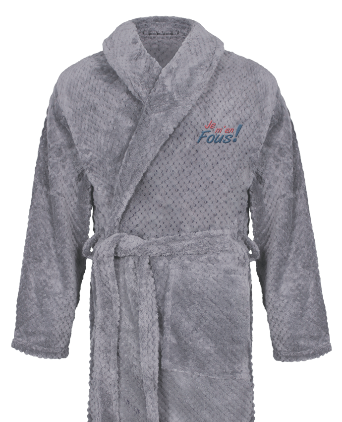 Bathrobe Men Soft Coral Fleece Je m'en fous ! by tunetoo