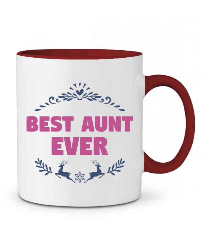Mug bicolore Christmas - Best Aunt Ever tunetoo