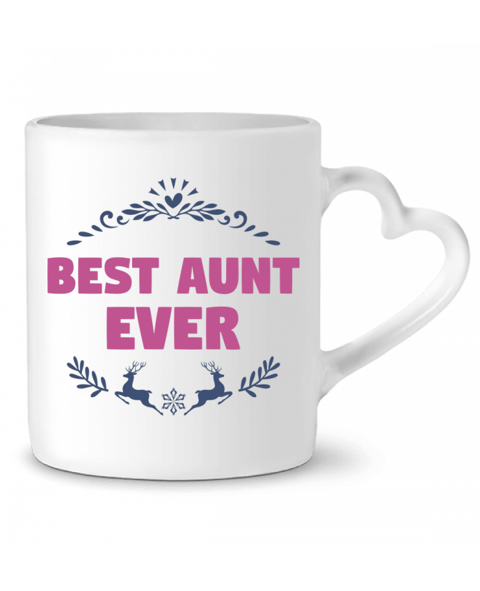 Mug coeur Christmas - Best Aunt Ever par tunetoo