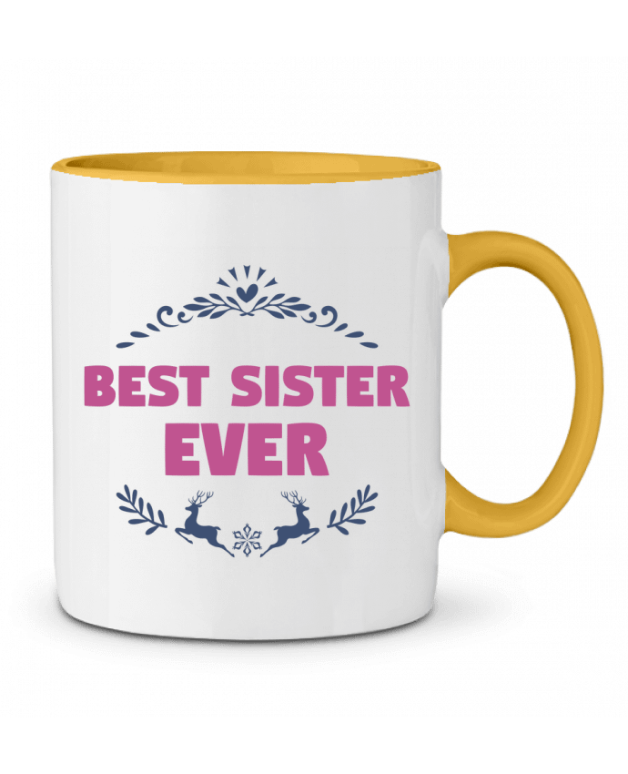 Two-tone Ceramic Mug Christmas - Best Sister Ever tunetoo