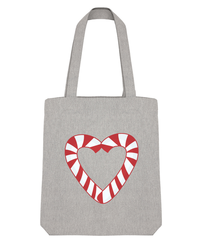 Tote Bag Stanley Stella Christmas Candy Cane Heart by tunetoo 