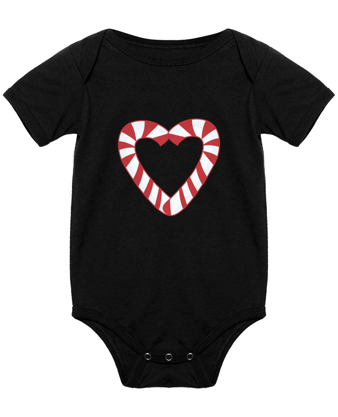 Baby Body Christmas Candy Cane Heart by tunetoo