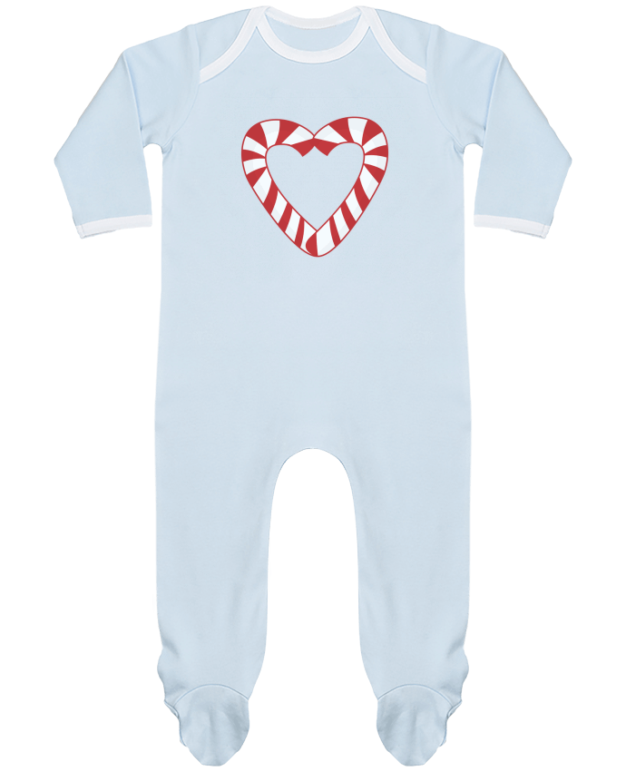Pijama Bebé Manga Larga Contraste Christmas Candy Cane Heart por tunetoo