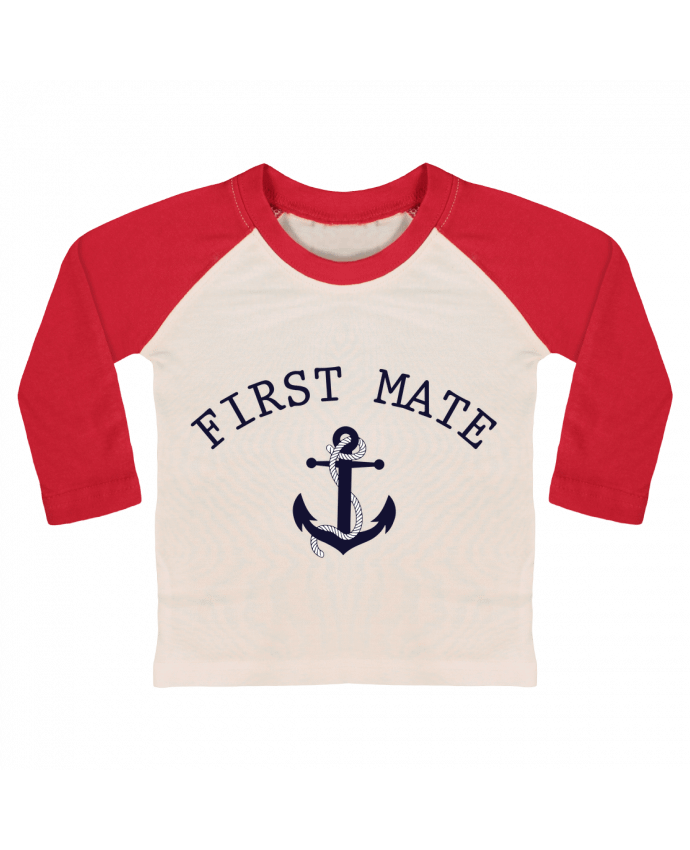 Camiseta Bebé Béisbol Manga Larga Capitain and first mate por tunetoo