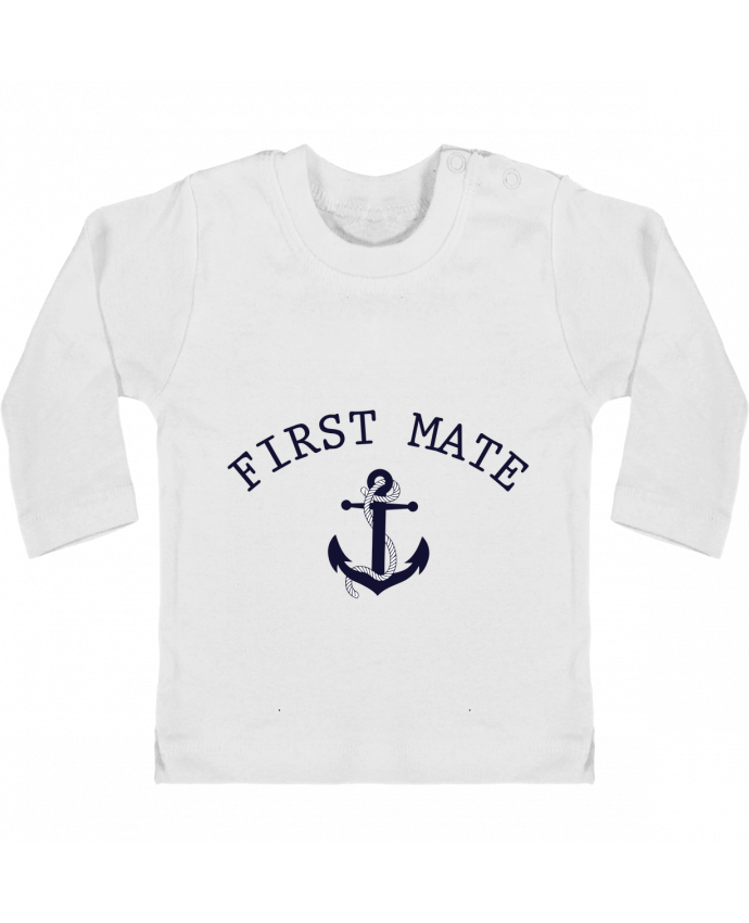 Baby T-shirt with press-studs long sleeve Capitain and first mate manches longues du designer tunetoo