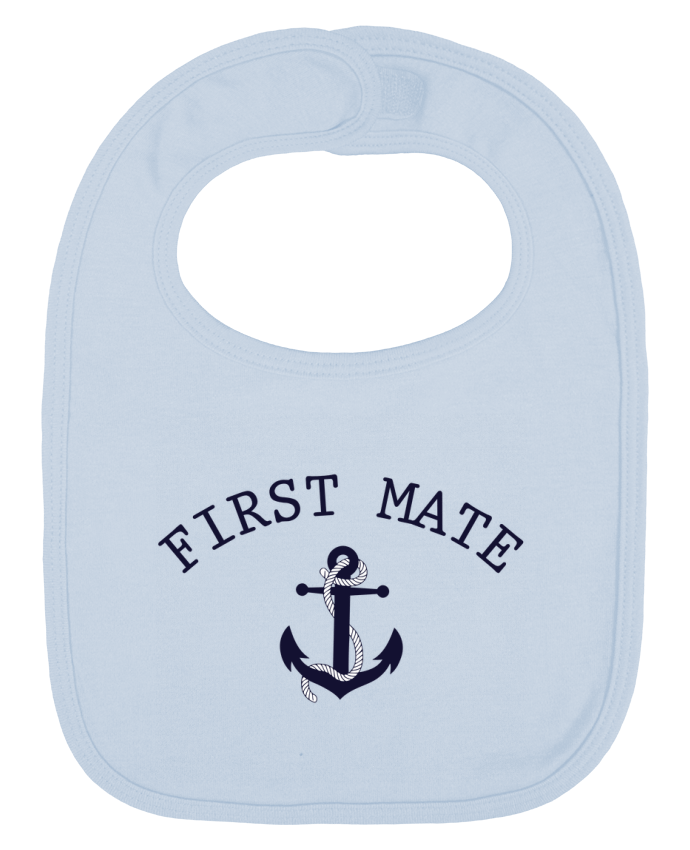Bavoir bébé uni Capitain and first mate par tunetoo