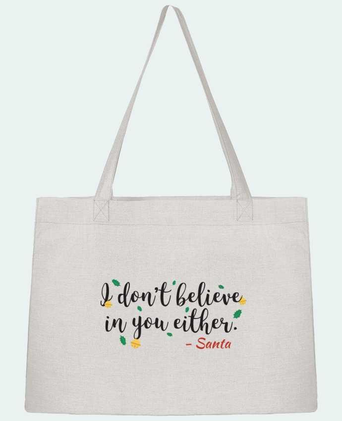Shopping tote bag Stanley Stella Christmas - I don't believe in you either by tunetoo