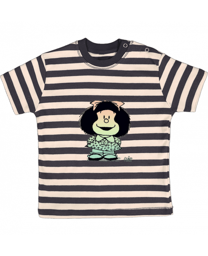 Tee-shirt bébé à rayures Mafalda. par puravida