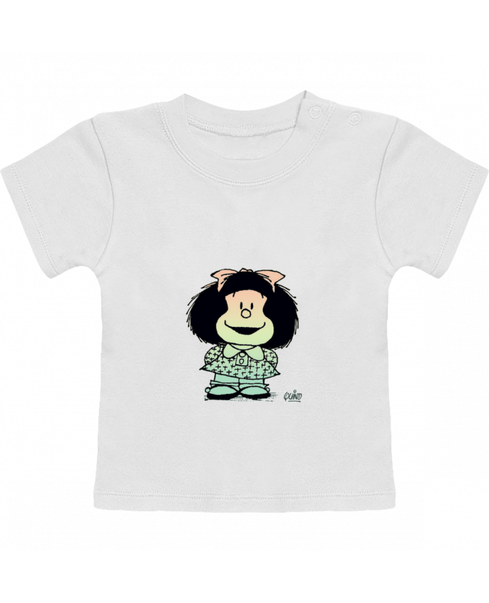 Camiseta Bebé Manga Corta Mafalda. manches courtes du designer puravida