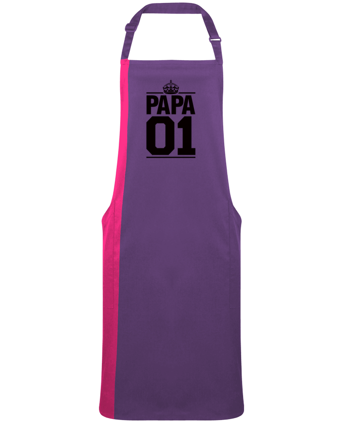 Tablier bicolore Papa 01 par  Freeyourshirt.com
