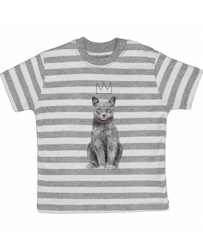 Camiseta Bebé a Rayas King Of Everything por Balàzs Solti