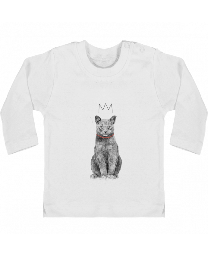Baby T-shirt with press-studs long sleeve King Of Everything manches longues du designer Balàzs Solti